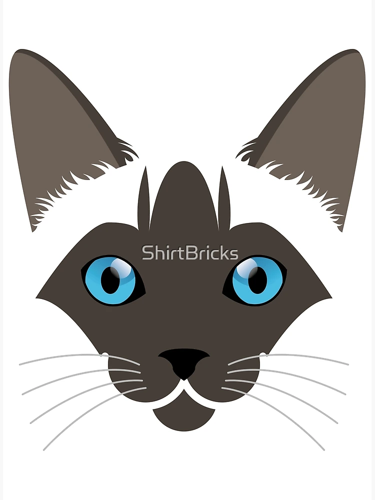 Pixel Siamese Cat Face Isolated Vector Stock Vector (Royalty Free)  1144552613