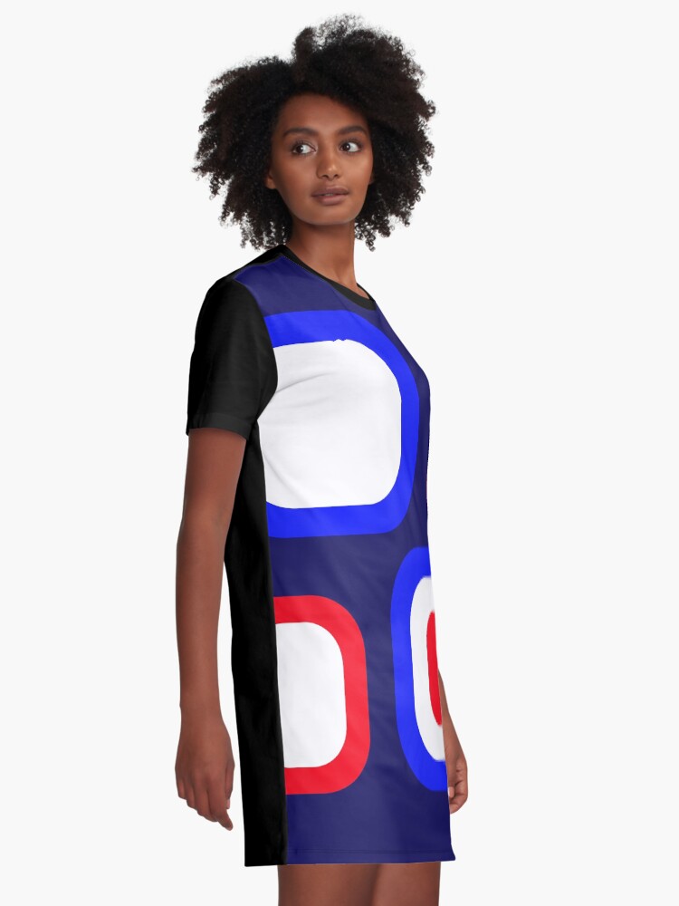 red white and blue t shirt dress