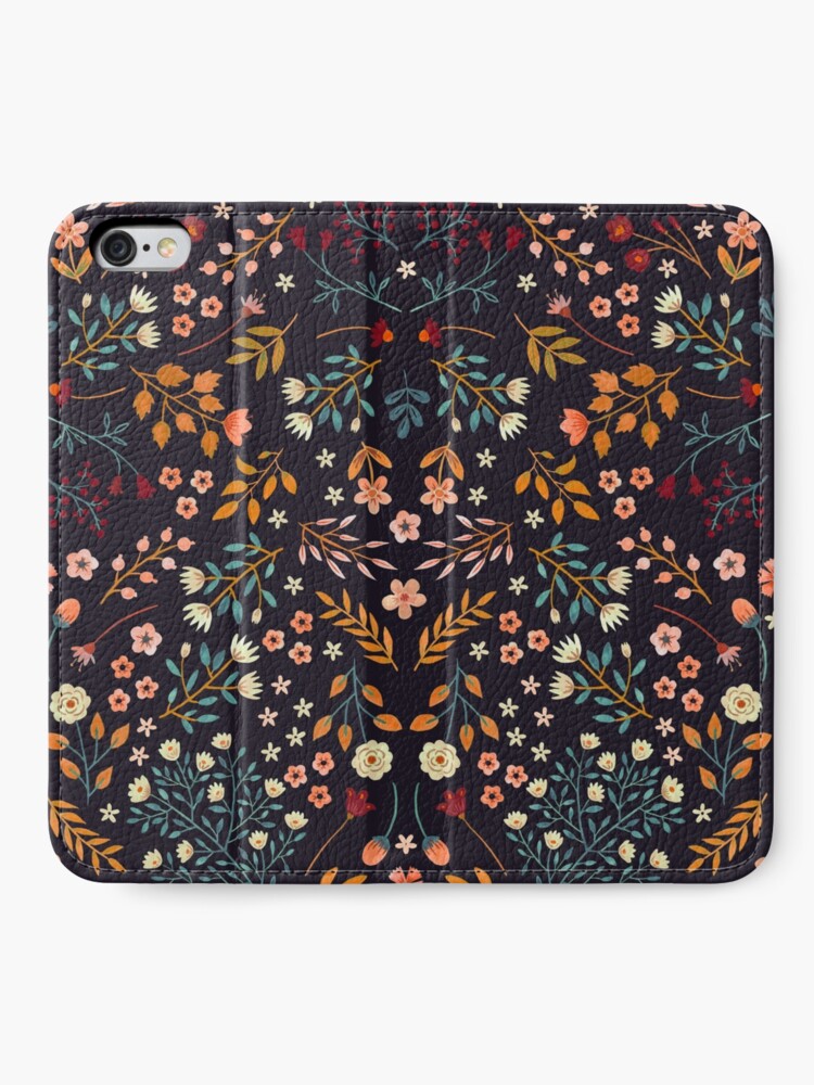 Alternate view of Watercolor Flowers iPhone Wallet