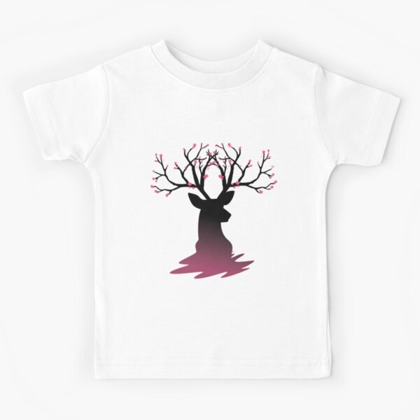 Sakura Deer Cherry Blossom Kid/'s T-Shirt