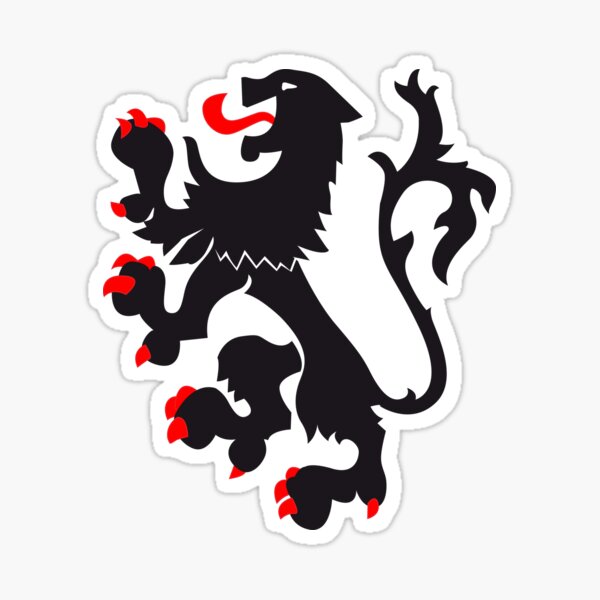 Vista previa del artículo con la obra «Escudo de armas León de Flandes», diseñado y vendido por Zimbo-Zimbo.