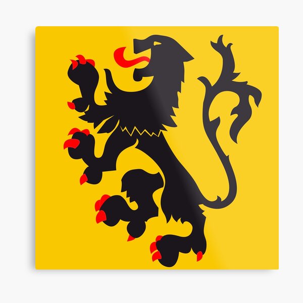 Lámina metálica «Escudo de armas León de Flandes» de ZimboZimbo