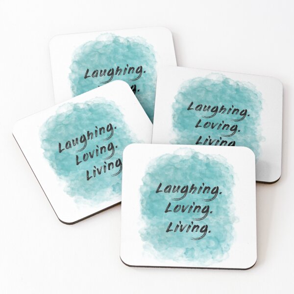 Item preview, Laughing. Loving. Living. (black) Motivational designed and sold by Odsy.