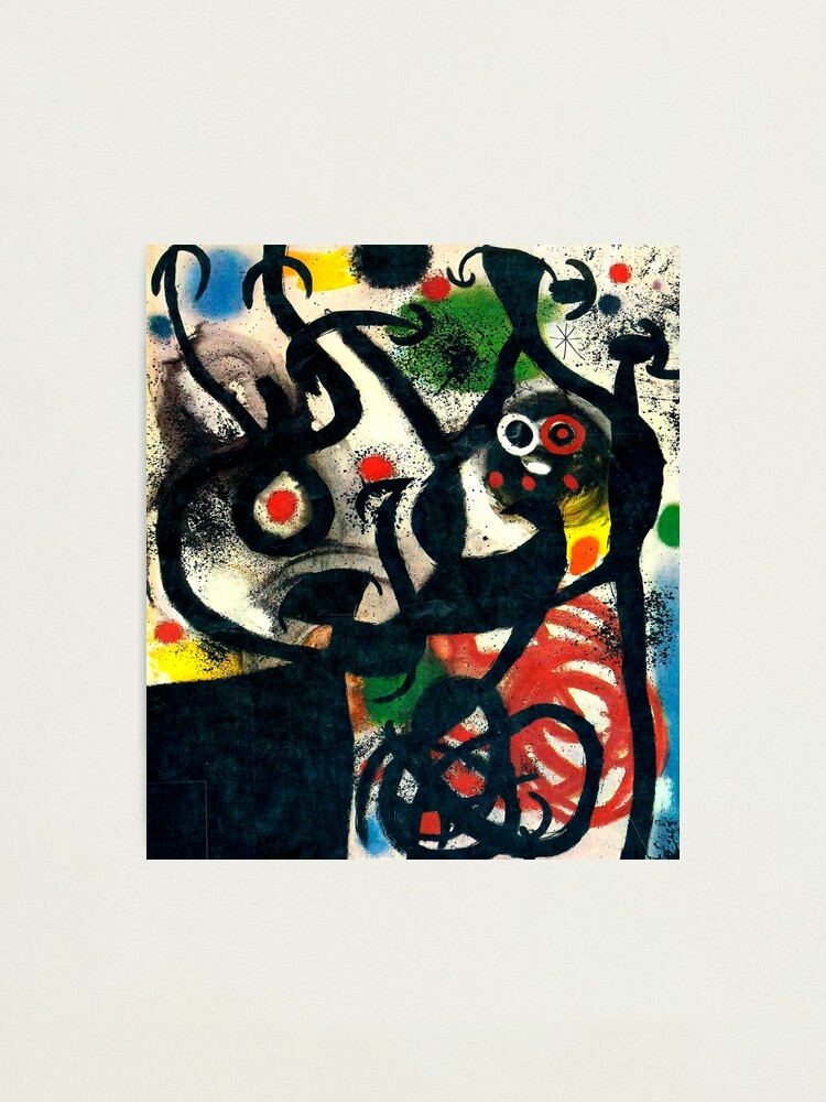 Joan Miro、FEMME ET OISEAUX DANS LA NUIT Femme, oiseaux dans la nuit - Centre Pompidou