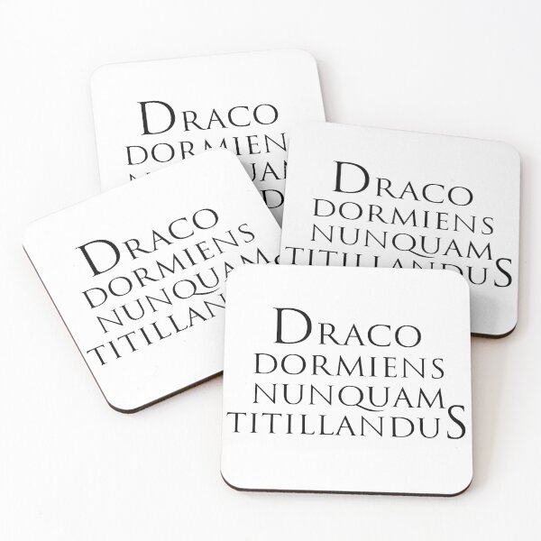 Item preview, Never tickle a sleeping dragon phrase in Latin designed and sold by Espirius.