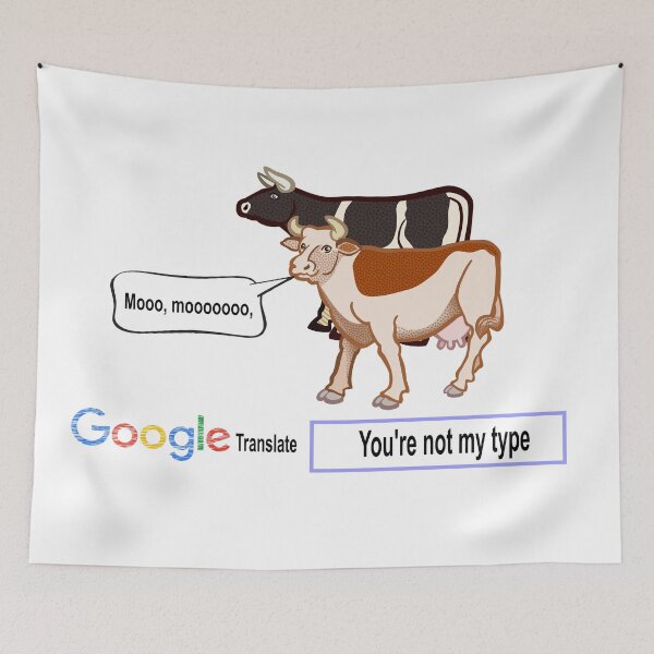 Item preview, Cow Language designed and sold by DiverseMerch.