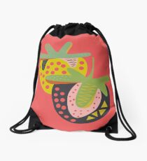 Strawberries Drawstring Bag