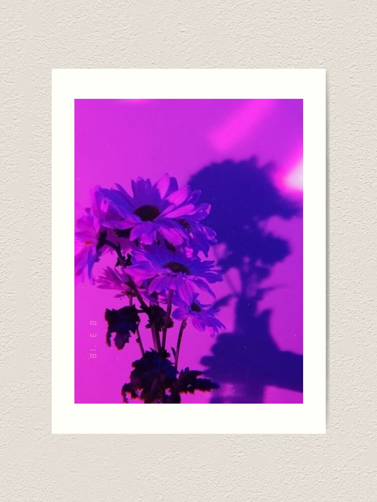 Purple Flowers Aesthetic Art Print By Zanna7 Redbubble