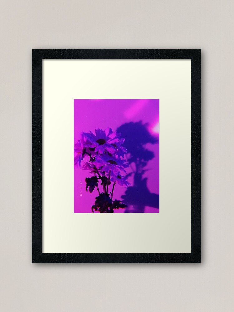 Purple Flowers Aesthetic Framed Art Print By Zanna7 Redbubble
