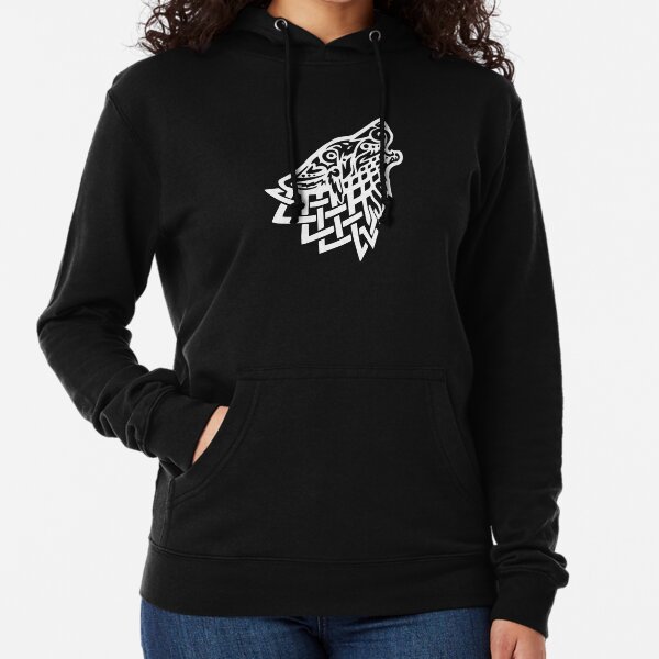 Celtic Wolf - White Lightweight Hoodie