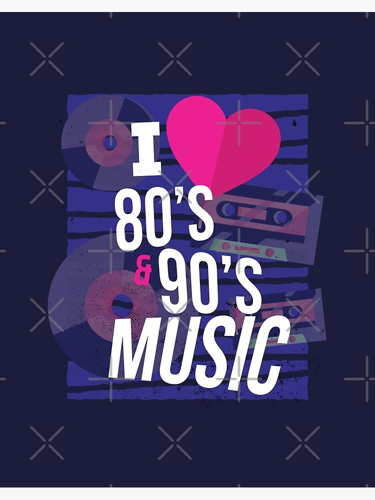 Póster amo la música de los 80 y 90