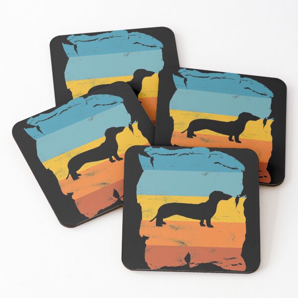 Item preview, Dachshund Distressed Vintage Retro Silhouette designed and sold by DoggyStyles.