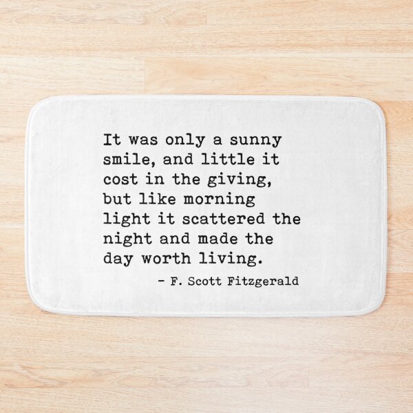 Item preview, It was only a sunny smile - Fitzgerald quote designed and sold by peggieprints.