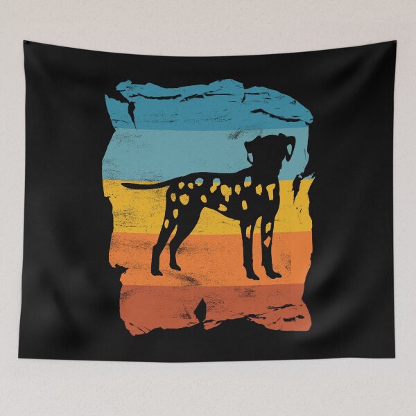 Item preview, Dalmatian Distressed Vintage Retro Silhouette designed and sold by DoggyStyles.