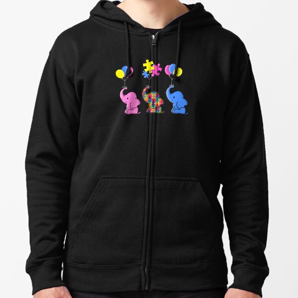 Elephant Purple Ribbon ITP Awareness Hooded Sweatshirt