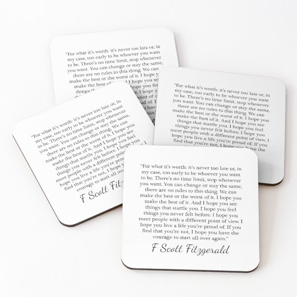 Item preview, For what it's worth - F Scott Fitzgerald designed and sold by peggieprints.