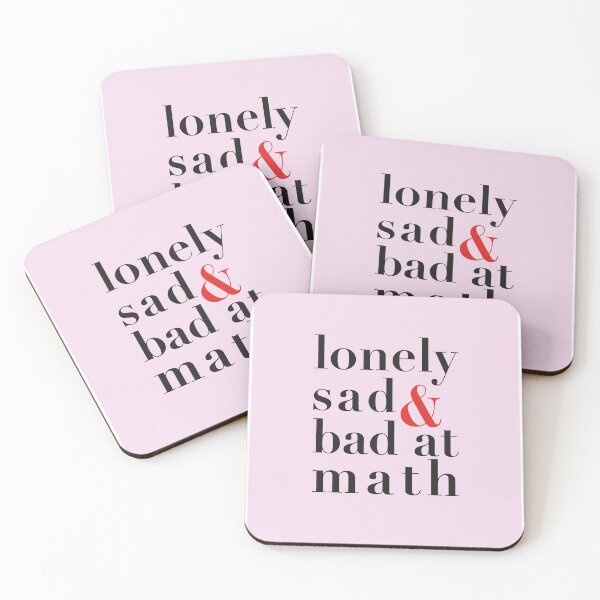 Item preview, Lonely, sad & bad at math  designed and sold by PinkShinyArt.