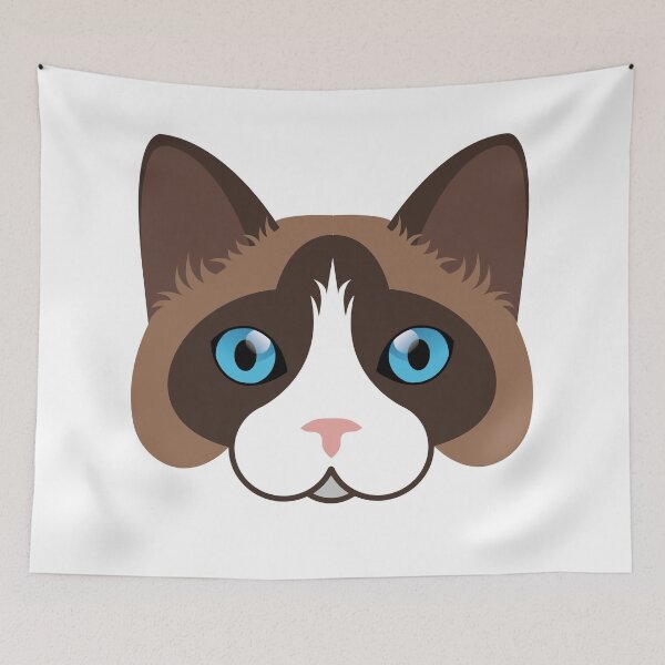 Item preview, Snowshoe cat face designed and sold by ShirtBricks.