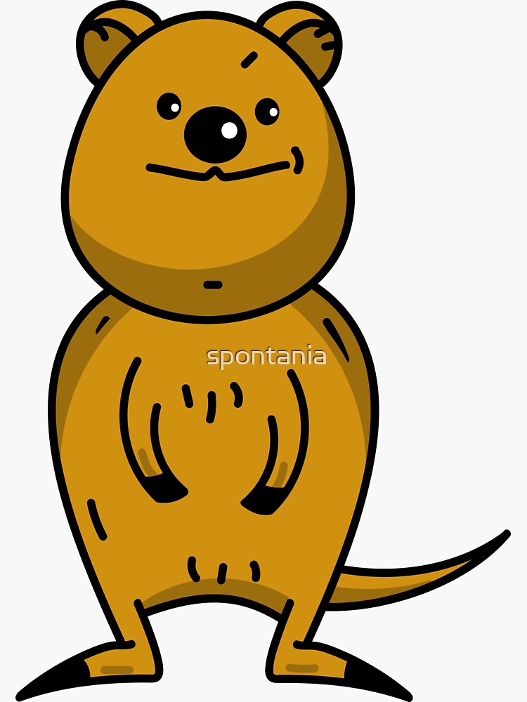 "Shorttailed kangaroo Quokka" Sticker by spontania Redbubble