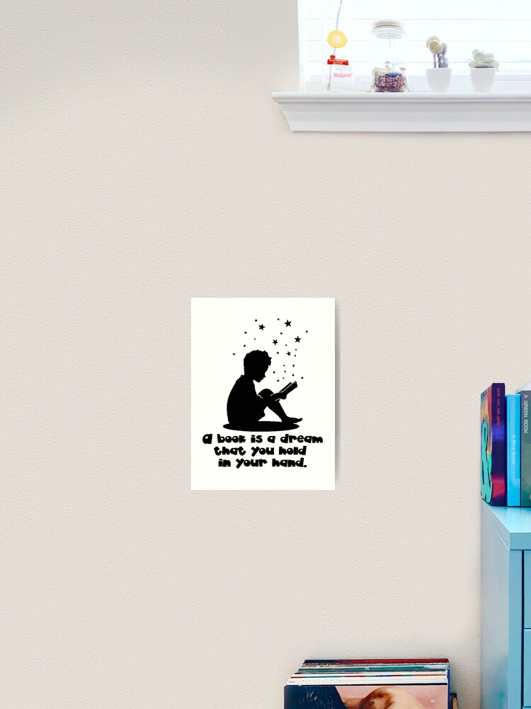 Impression Artistique Livres Citation Lecture Enfants Par Rezartartdesign Redbubble