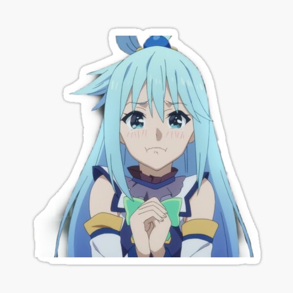 Konosuba Aqua Peeker Decal- Anime Sticker Useless Goddess Beautiful ...