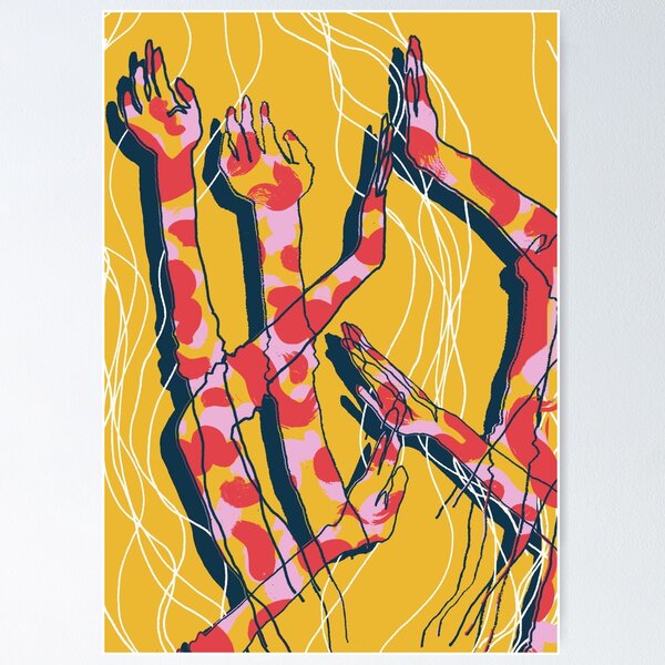 Aperçu de l'œuvre Bras expressifs en jaune créée et vendue par jodienicholson.