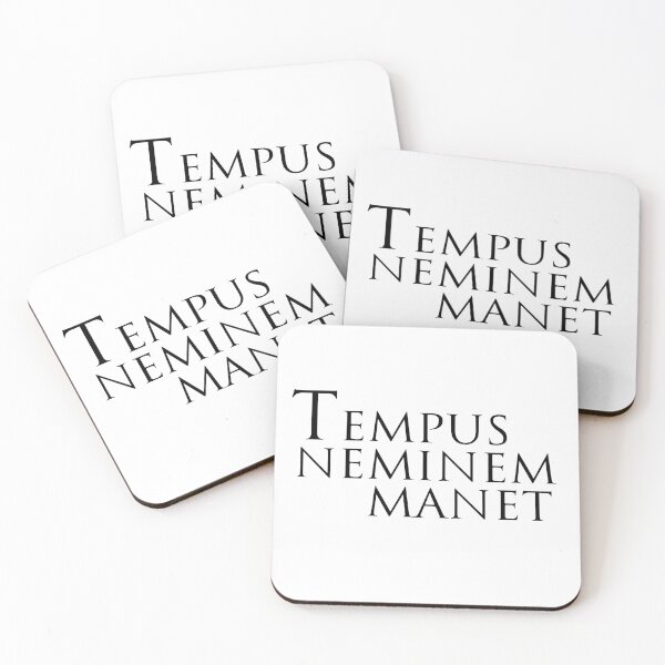 Item preview, Time waits for no one phrase in Latin designed and sold by Espirius.