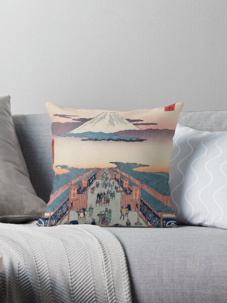 Item preview, Mount Fuji above Ancient Street Ukiyo-e Japanese Art designed and sold by VintageArchive.