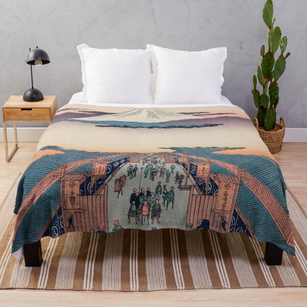 Item preview, Mount Fuji above Ancient Street Ukiyo-e Japanese Art designed and sold by VintageArchive.