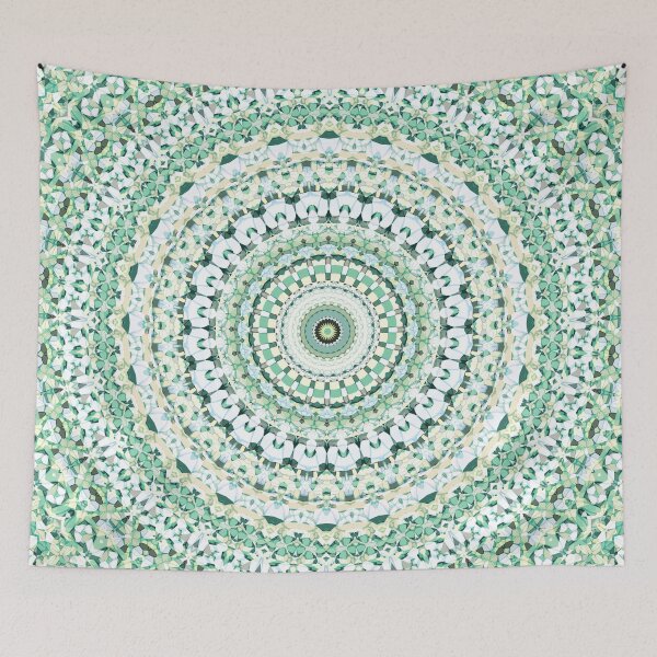 Item preview, Green Floral Mandala designed and sold by Kelly Dietrich Mandala & Fractal Art.