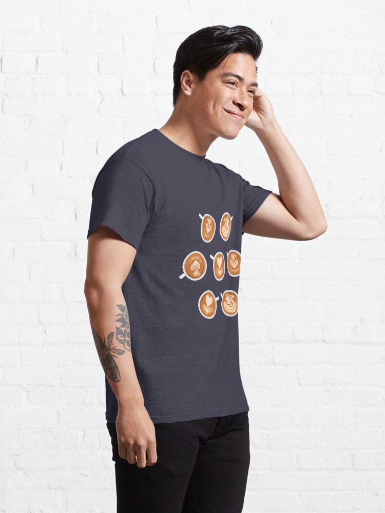 Alternate view of Coffee Art Cups Classic T-Shirt