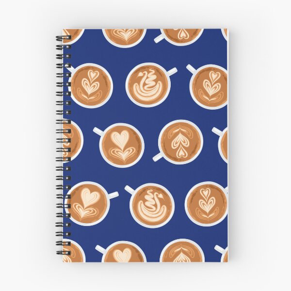 Item preview, Coffee Art Cups on navy designed and sold by nadyanadya.
