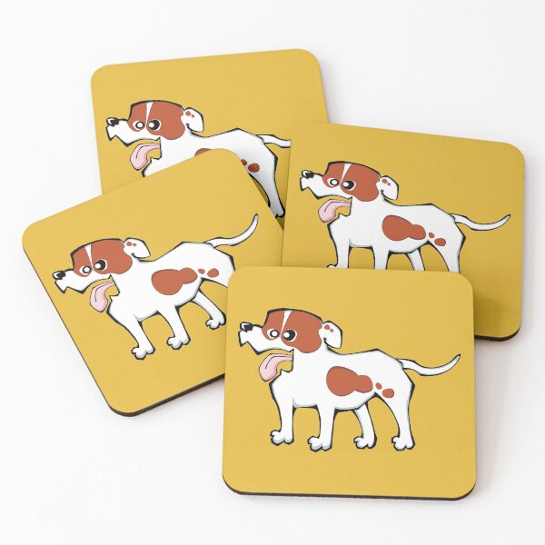 Item preview, Staffordshire Bull Terrier - Red and White (Full Body) YELLOW BG designed and sold by TheChicken.