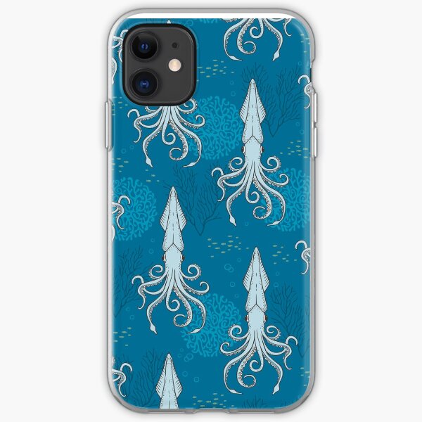 Deep under the Sea Blue Cephalopods Octopus iPhone Soft Case