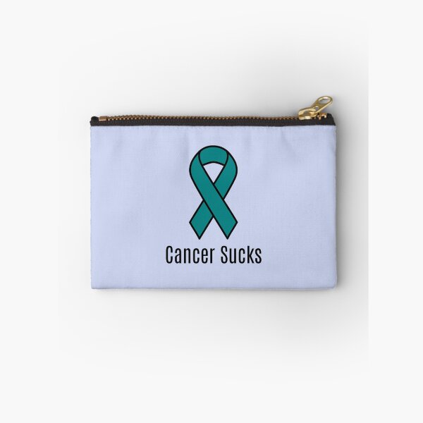 Item preview, Cancer Sucks Teal Ovarian Cancer Awareness Ribbon designed and sold by Sugar-Magnolia.