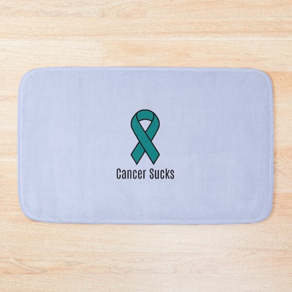 Item preview, Cancer Sucks Teal Ovarian Cancer Awareness Ribbon designed and sold by Sugar-Magnolia.