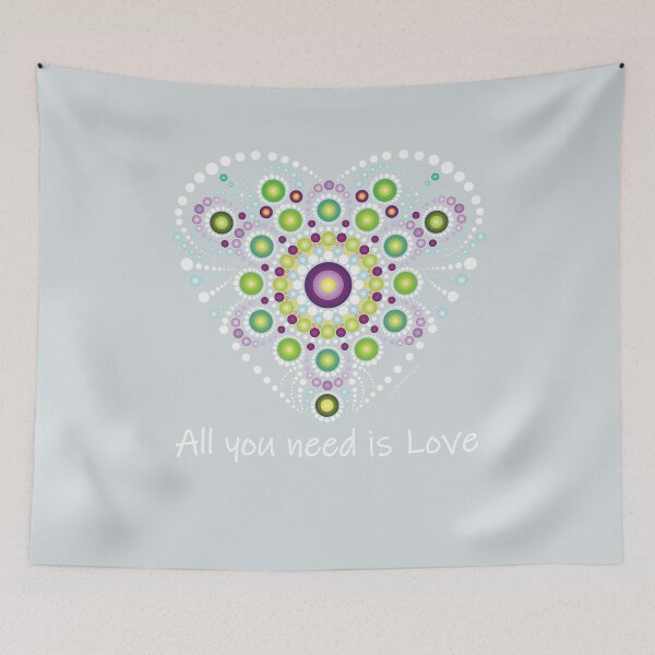 Item preview, All you need is love mandala designed and sold by mandalaspot.