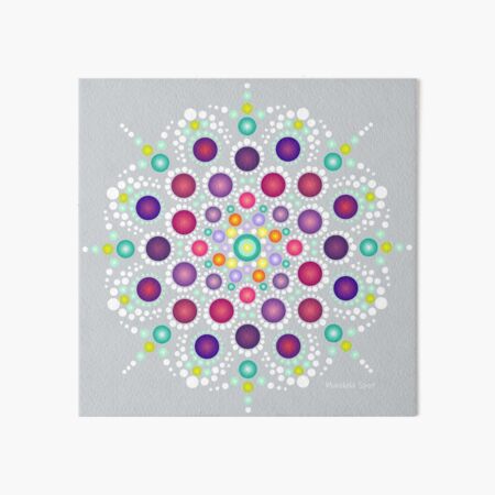 Rainbow Mandala Dot Painting. Dot Art. Dotillism. Hand painted chakra  inspired Mandala painting.