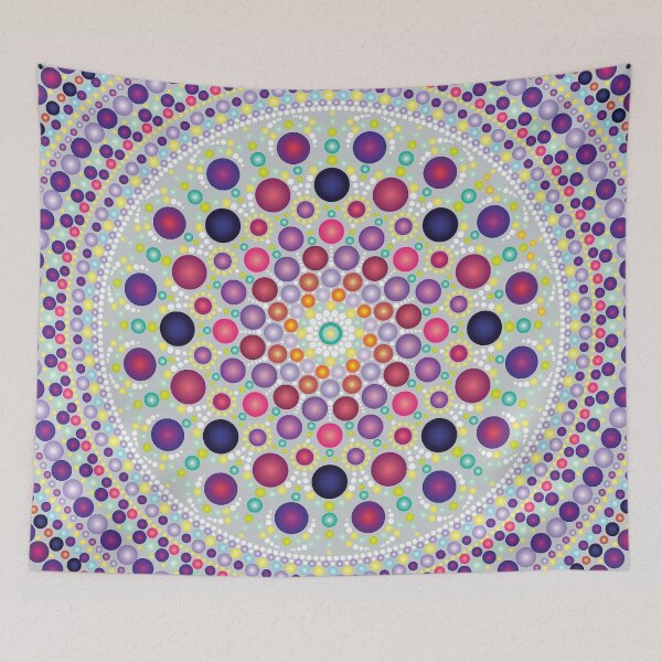 Item preview, colorful mandala design inspired on the Crown Chakra – Sahasrara designed and sold by mandalaspot.