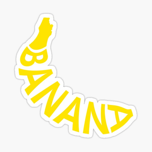 "Banana Word Art" Sticker by uncleteo Redbubble