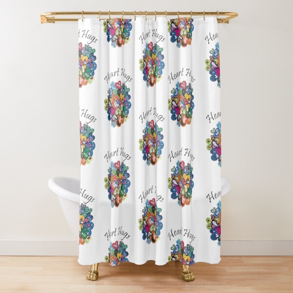 Heart Hugs Mandala Shower Curtain