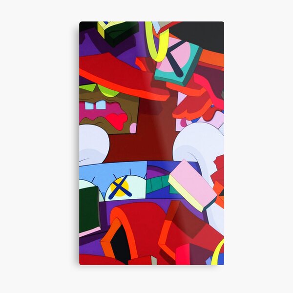 Kaws wallpaper collage Metal Print