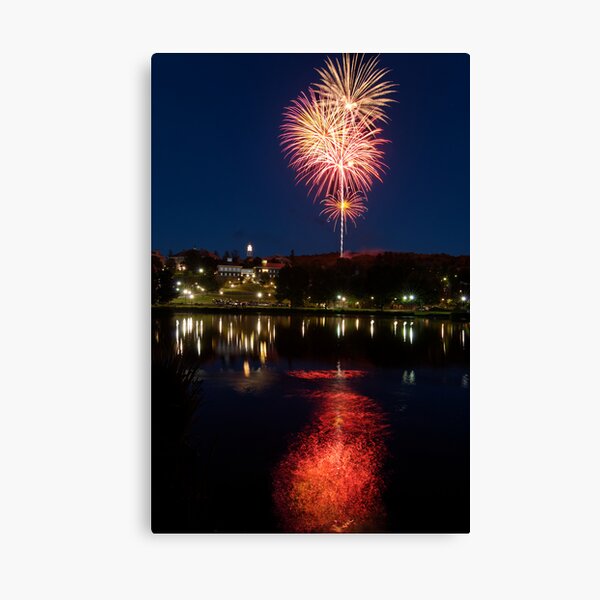 Small Town Fireworks Canvas Print