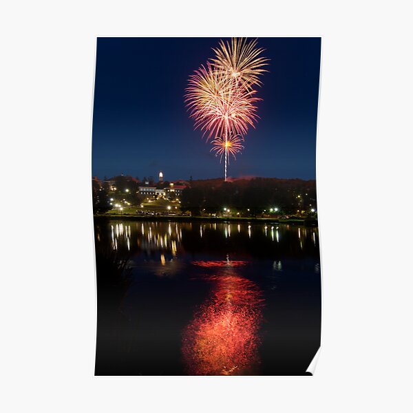 Small Town Fireworks Poster