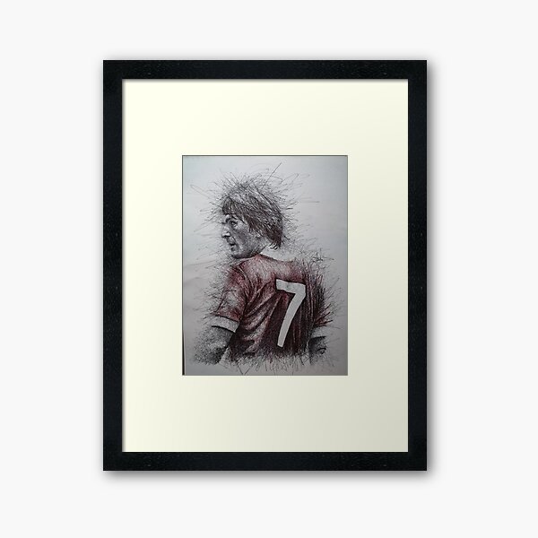 Kenny Dalglish portrait Framed Art Print