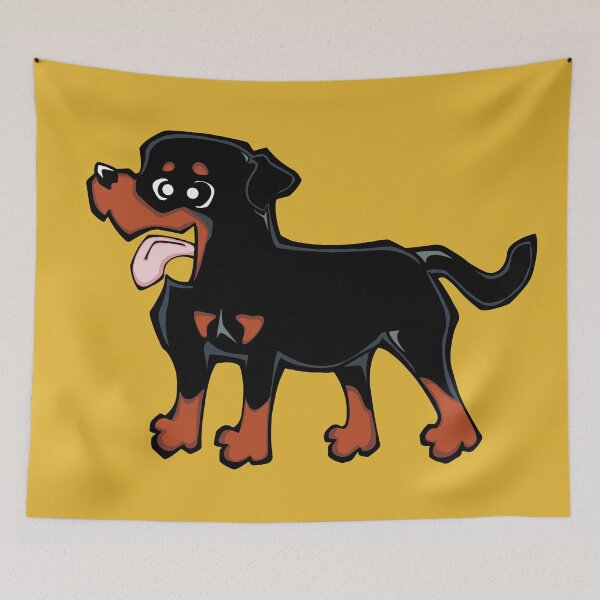 Item preview, Rottweiler (Full Body) YELLOW BG designed and sold by TheChicken.