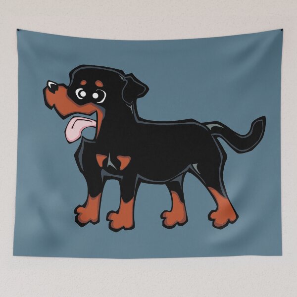 Item preview, Rottweiler (Full Body) BLUE BG designed and sold by TheChicken.