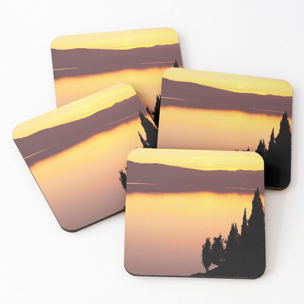 Item preview, Lake Ohrid winter sunset at kaneo designed and sold by distracted.