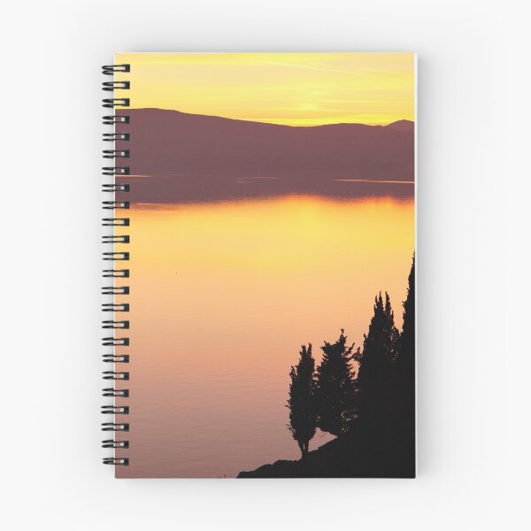 Item preview, Lake Ohrid winter sunset at kaneo designed and sold by distracted.