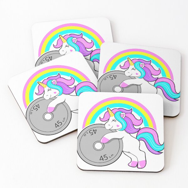 Item preview,  Fitness, Cute unicorn, barbell unicorn designed and sold by Tim Addison.